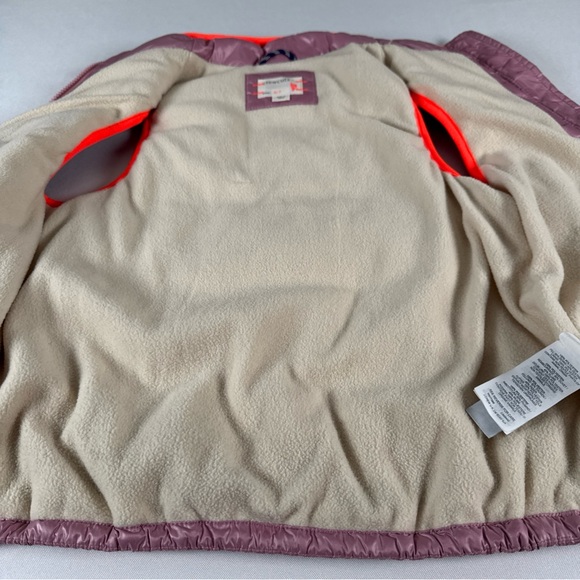 J Crew Crewcuts Girl's Size 6/7 Down Puffer Vest Full Zip Fleece Lined Pink EUC - Picture 9 of 10